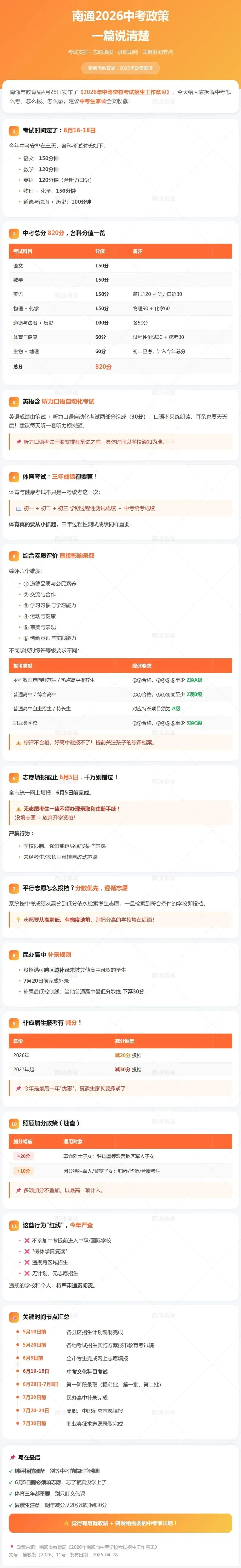 2026年南通市中考自主招生情况总结-第2张图片-四季读书网