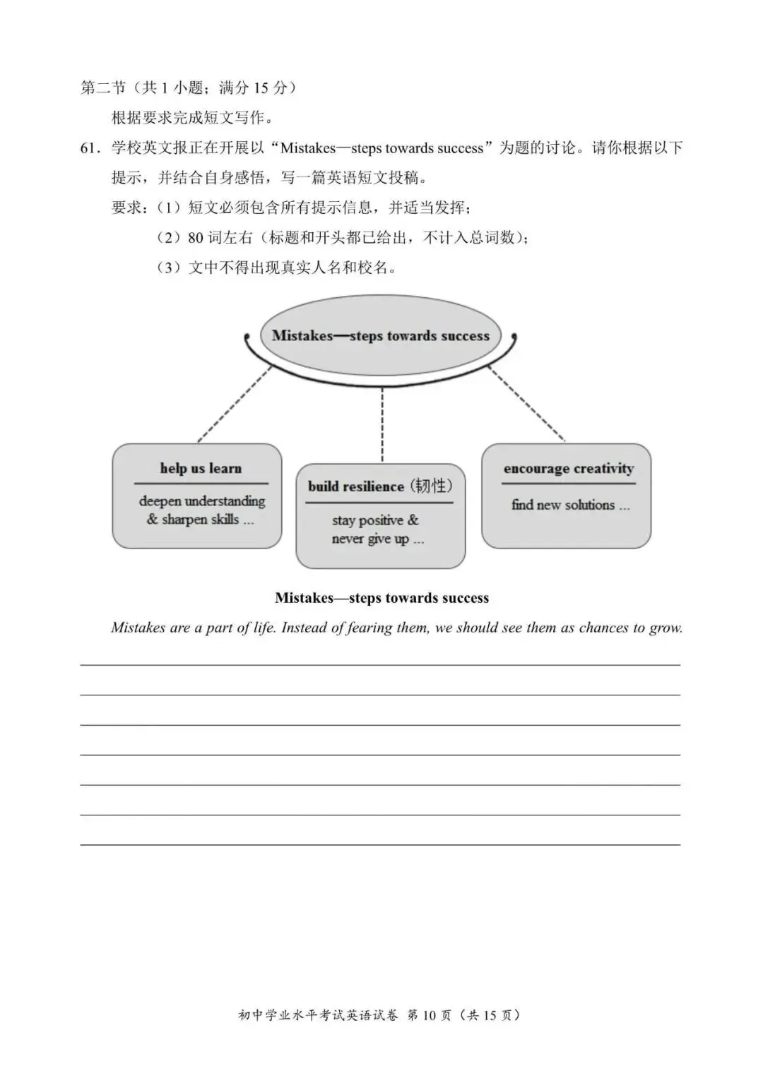 2025年长沙市中考英语试题含听力音频和答案-第10张图片-四季读书网