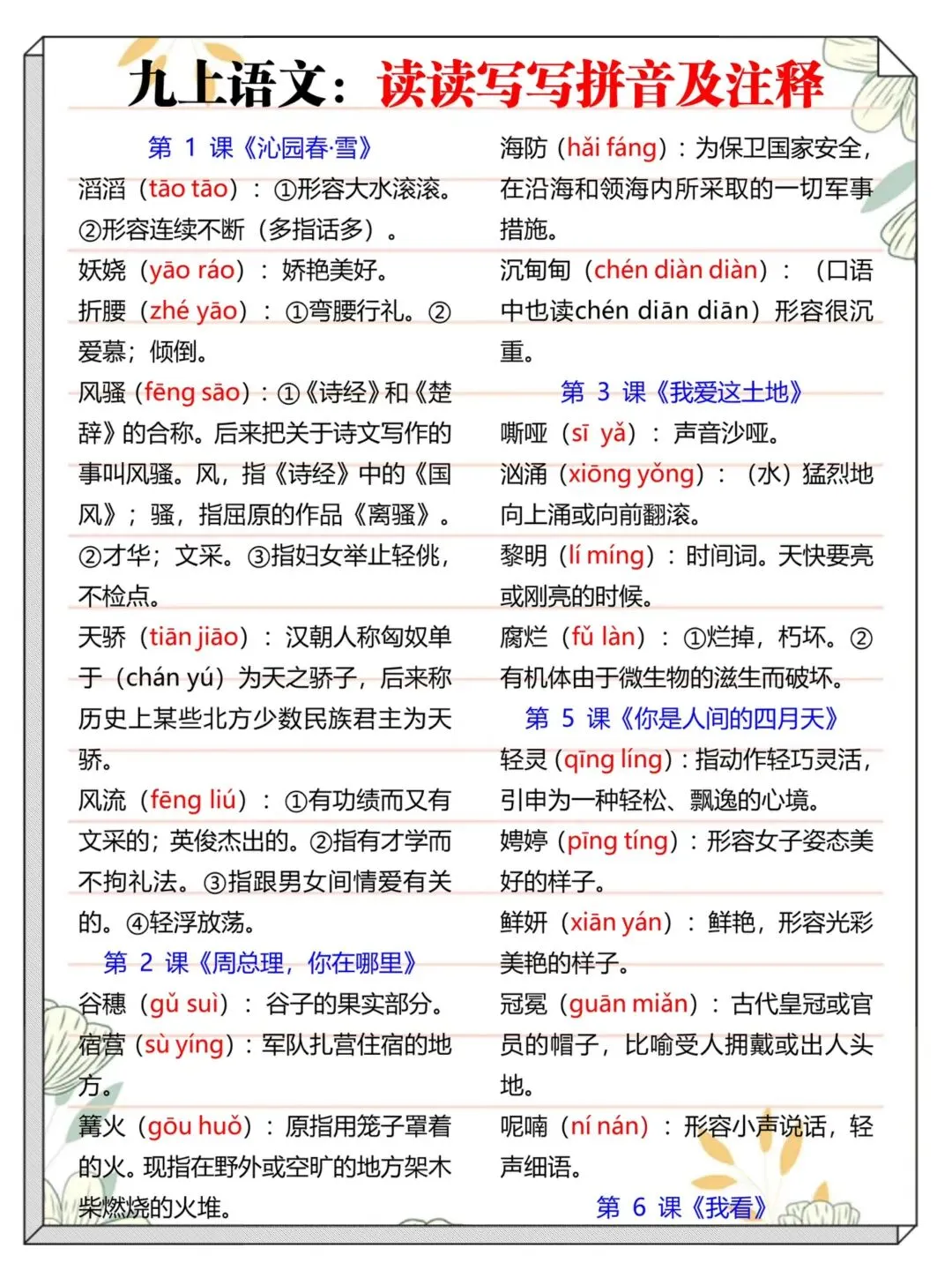 2026新初三【九上全科】全册必背考点核心知识点汇总(高清版可打印)-第7张图片-四季读书网 2026新初三【九上全科】全册必背考点核心知识点汇总(高清版可打印)-第7张图片-四季读书网