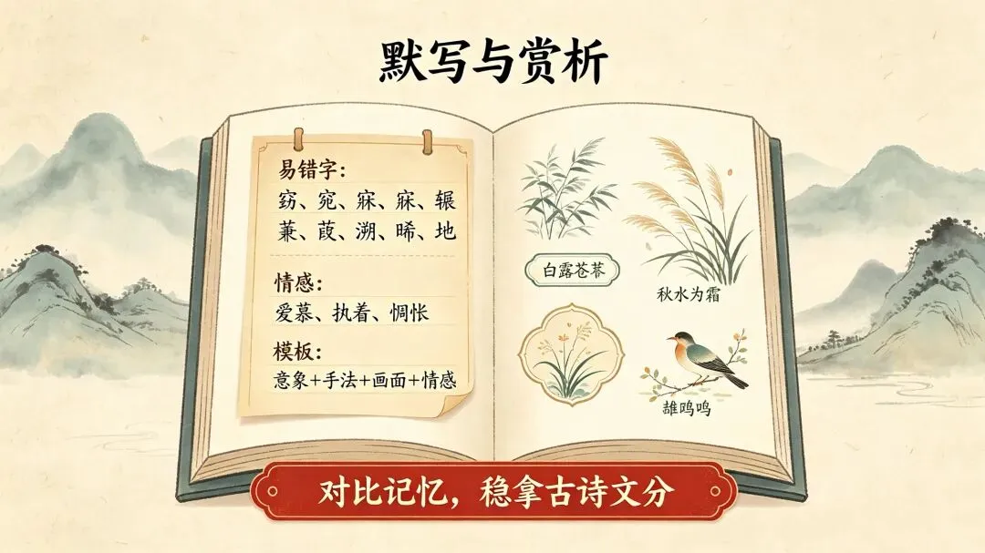 三百一十六日·语文伴中考|Day42(2026.09.23)《关雎》《蒹葭》——《诗经》高频篇目逐篇考点全梳理-第3张图片-四季读书网 三百一十六日·语文伴中考|Day42(2026.09.23)《关雎》《蒹葭》——《诗经》高频篇目逐篇考点全梳理-第3张图片-四季读书网