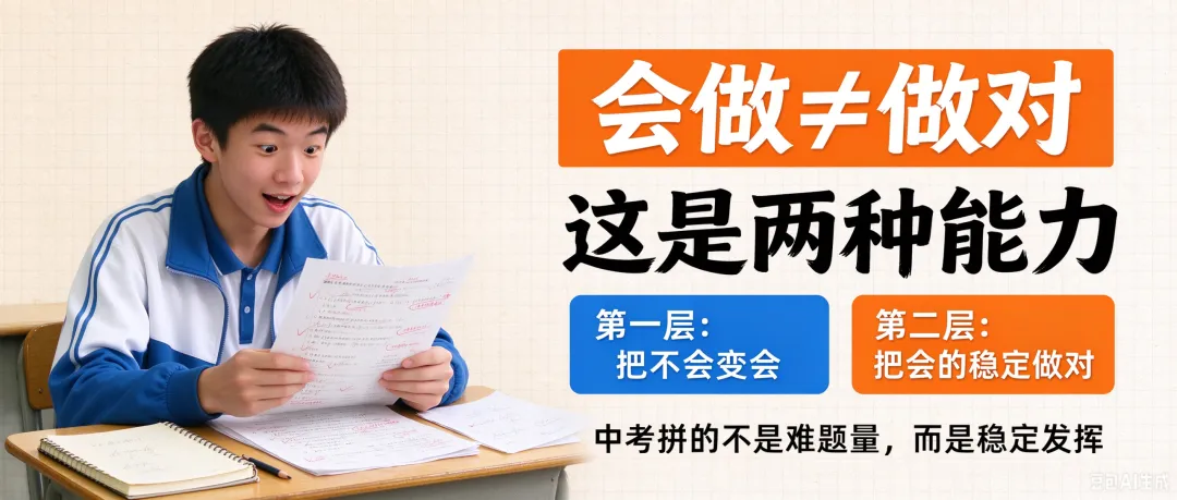 初三党必看:你不是不会,而是"会但做不对"——离满分只差这4个习惯-第1张图片-四季读书网 初三党必看:你不是不会,而是"会但做不对"——离满分只差这4个习惯-第1张图片-四季读书网