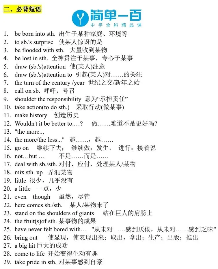 南开区初三月考英语考前必背词汇、短语、语法、作文-第4张图片-四季读书网 南开区初三月考英语考前必背词汇、短语、语法、作文-第4张图片-四季读书网