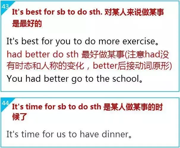 中考英语:这50个经典句型是重中之重!必须掌握!-第26张图片-四季读书网