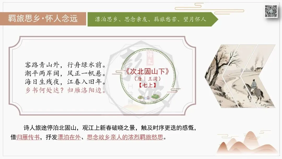 【中考古诗词复习-课件】02-情感分类-2羁旅思乡・怀人念远+对比阅读(3元)-第9张图片-四季读书网 【中考古诗词复习-课件】02-情感分类-2羁旅思乡・怀人念远+对比阅读(3元)-第9张图片-四季读书网