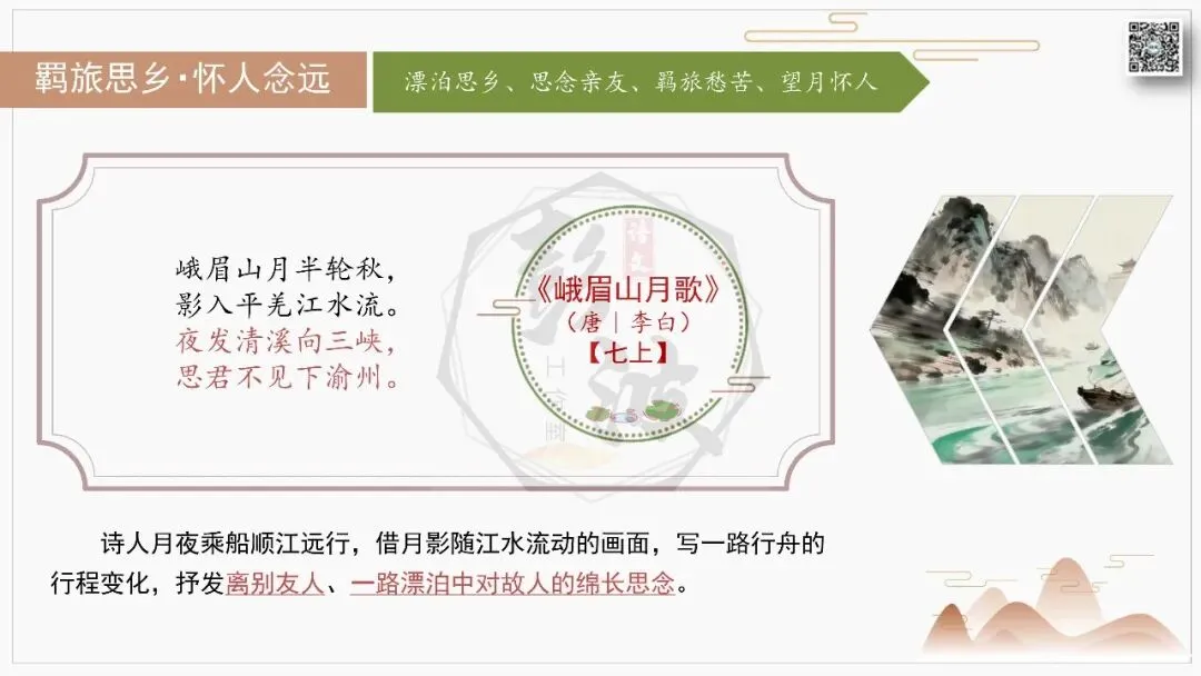 【中考古诗词复习-课件】02-情感分类-2羁旅思乡・怀人念远+对比阅读(3元)-第11张图片-四季读书网 【中考古诗词复习-课件】02-情感分类-2羁旅思乡・怀人念远+对比阅读(3元)-第11张图片-四季读书网