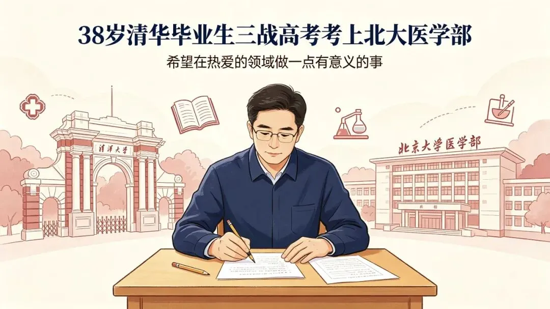 38岁清华毕业生三战高考考上北大医学部,到底值不值-第1张图片-四季读书网