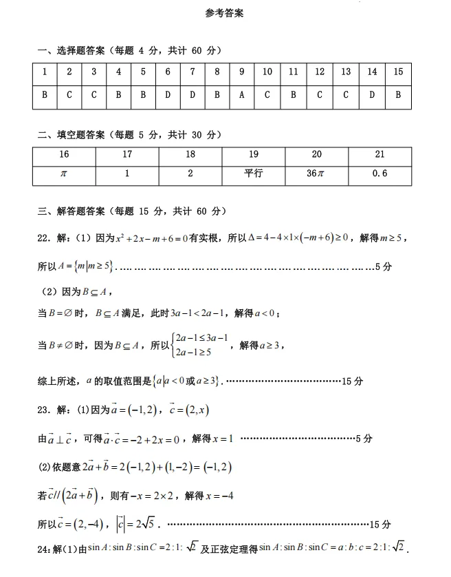 高职单招数学模拟试卷及答案解析(1-3套)-第3张图片-四季读书网 高职单招数学模拟试卷及答案解析(1-3套)-第3张图片-四季读书网