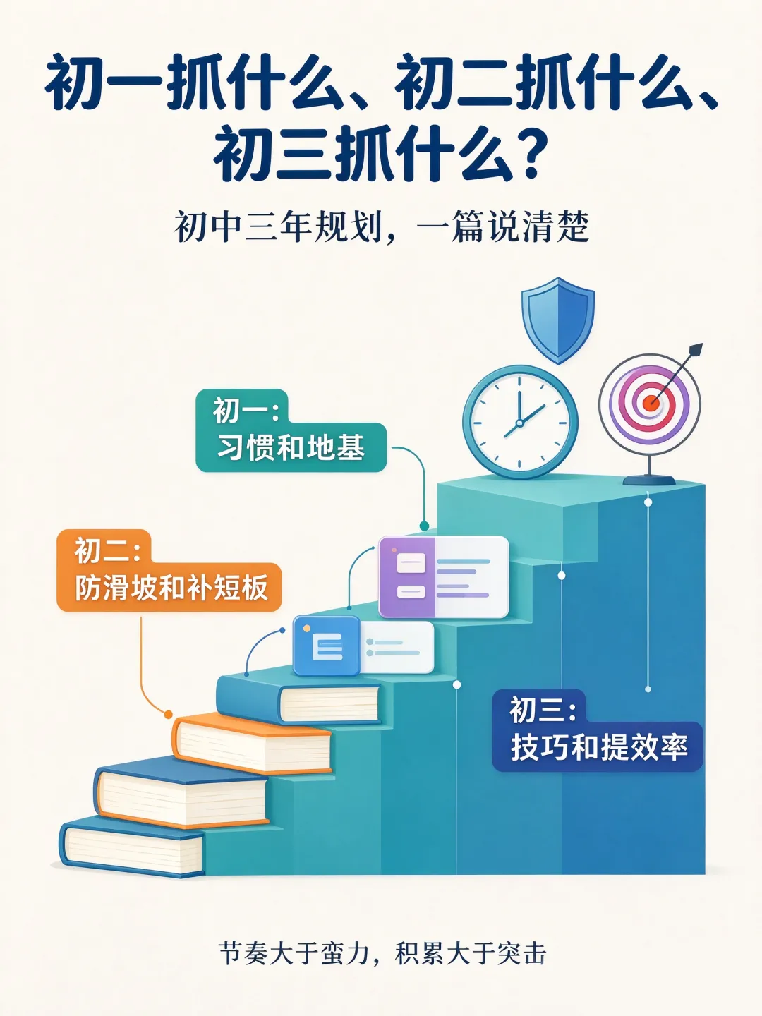初中三年精准学习规划:初一养基、初二稳盘、初三提分-第1张图片-四季读书网 初中三年精准学习规划:初一养基、初二稳盘、初三提分-第1张图片-四季读书网