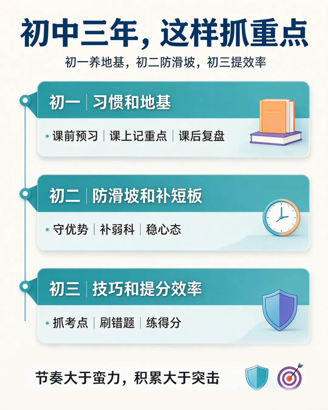 初中三年精准学习规划:初一养基、初二稳盘、初三提分-第4张图片-四季读书网 初中三年精准学习规划:初一养基、初二稳盘、初三提分-第4张图片-四季读书网