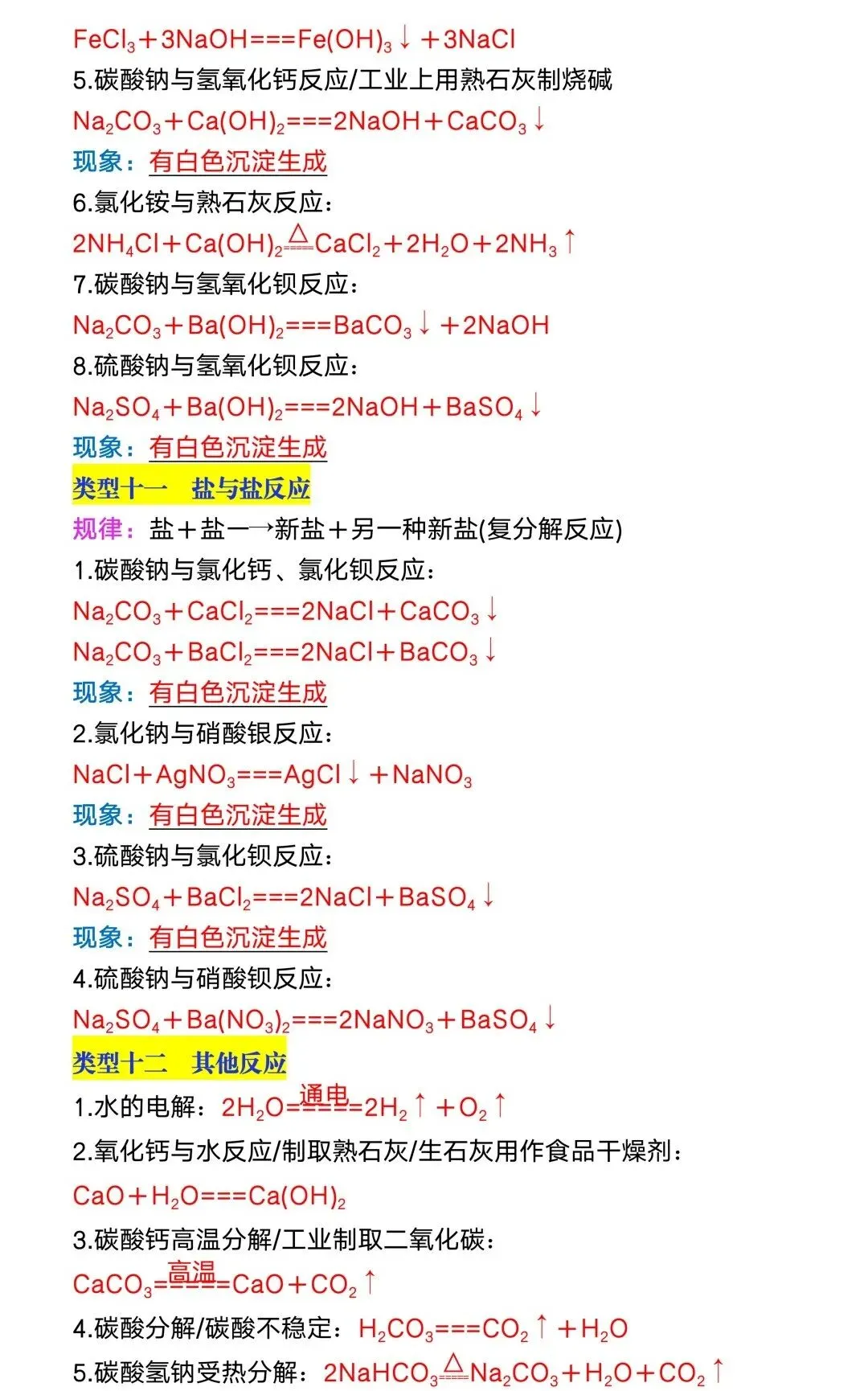 中考常考化学方程式及实验现象,是重点也是难点,抓紧收藏~-第6张图片-四季读书网