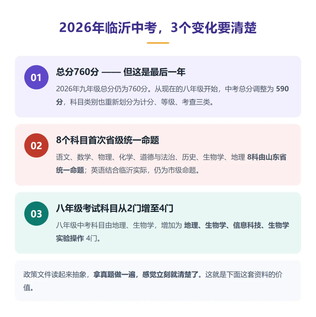 2026临沂中考真题都在这了!9科近17年,全免费,建议收藏-第3张图片-四季读书网