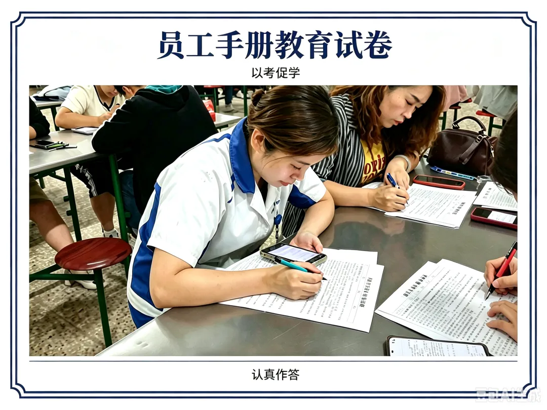 喜迎国庆《员工手册》教育试卷知识竞赛-第3张图片-四季读书网