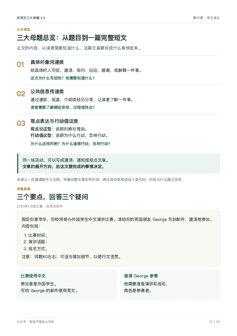 高考英语应用文,19道真题可以这样串起来教-第1张图片-四季读书网 高考英语应用文,19道真题可以这样串起来教-第1张图片-四季读书网