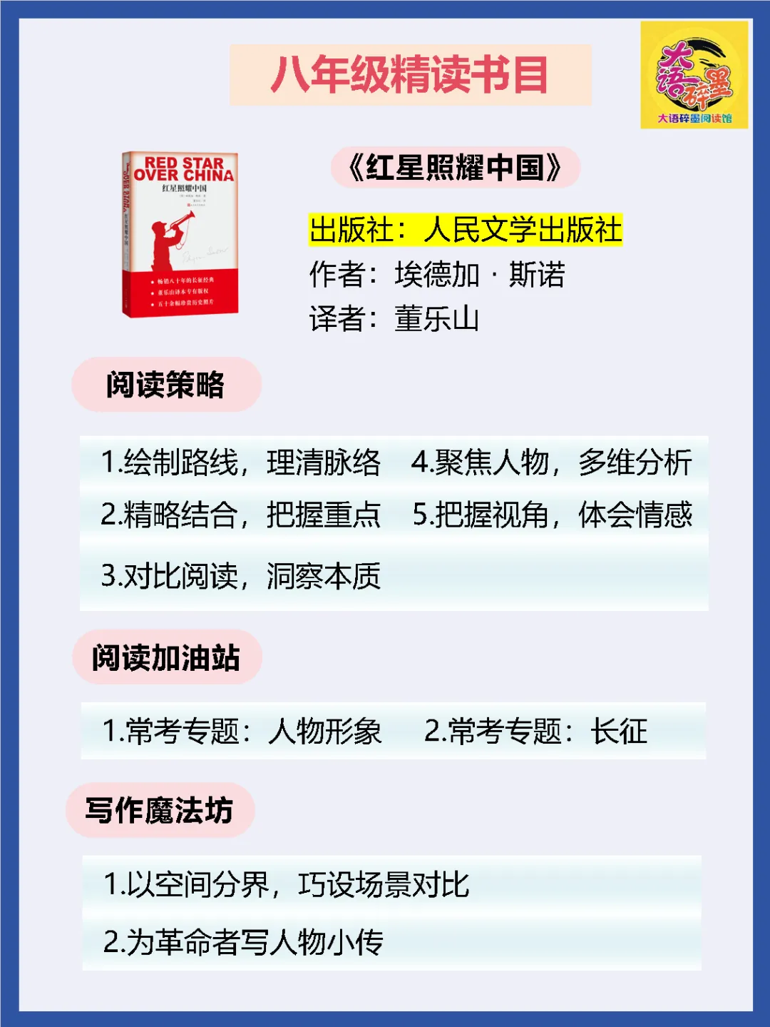 中考常考名著:这样读《红星照耀中国》,人物与长征全掌握-第11张图片-四季读书网