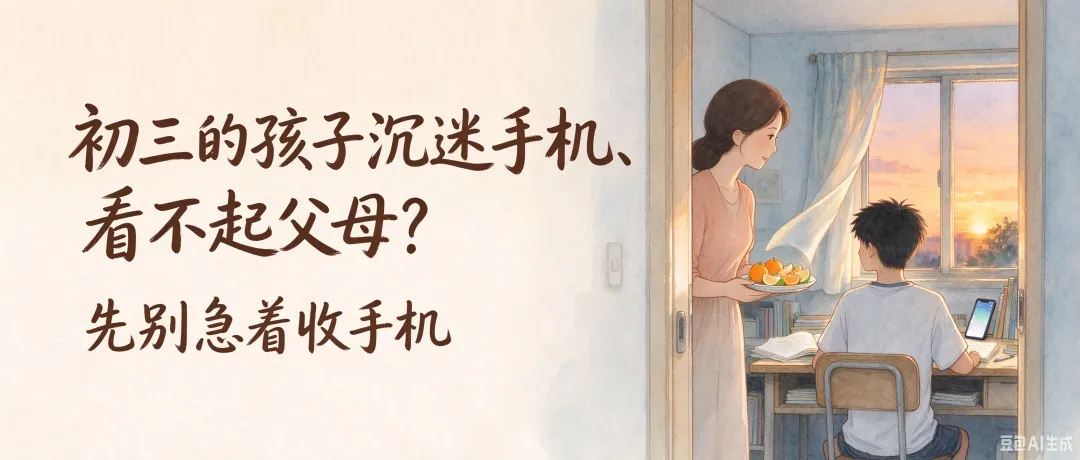 初三的孩子沉迷手机、看不起父母?先别急着收手机-第1张图片-四季读书网