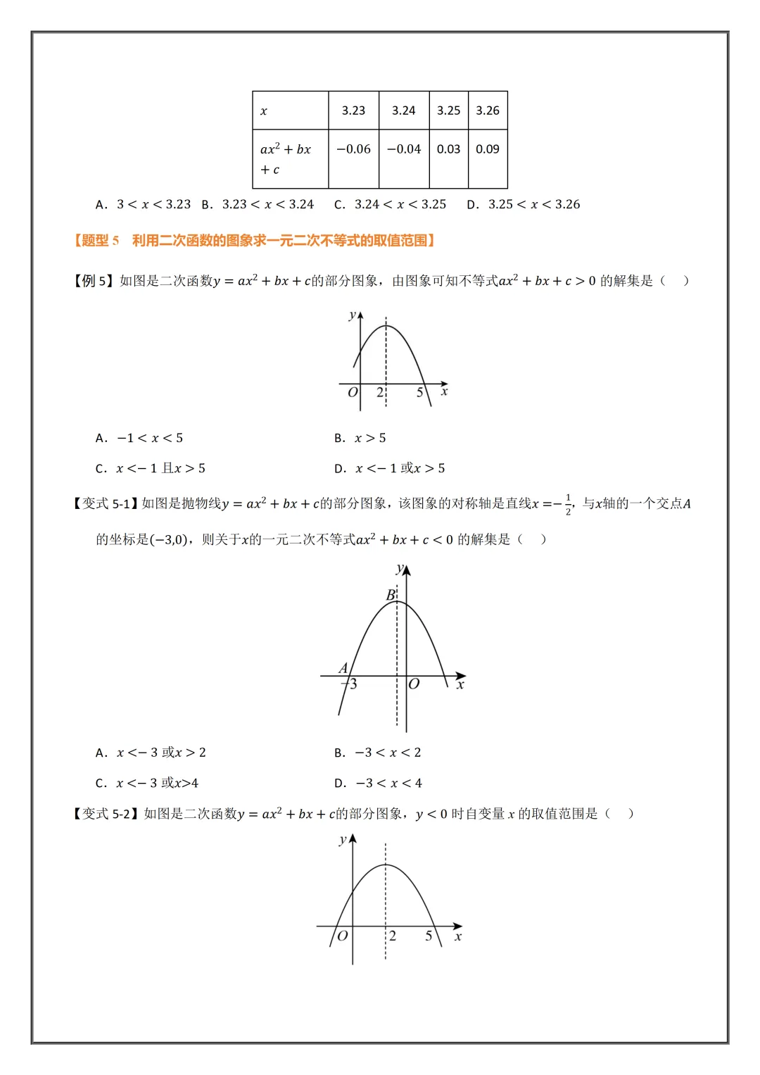 2026新初三【九上数学】二次函数与一元二次方程必背考点知识汇总(高清版可打印)-第10张图片-四季读书网 2026新初三【九上数学】二次函数与一元二次方程必背考点知识汇总(高清版可打印)-第10张图片-四季读书网