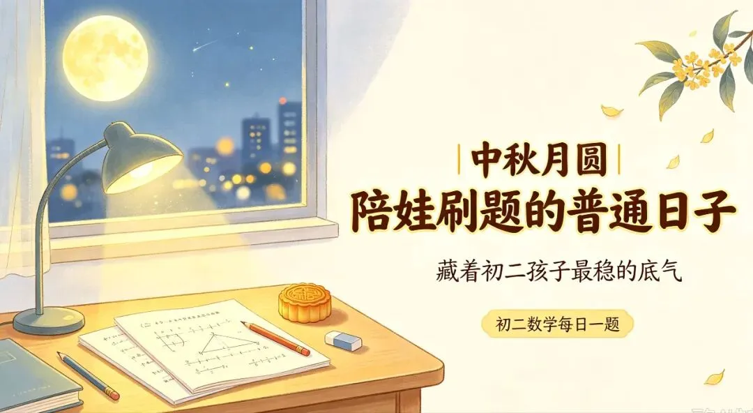 中秋月圆:陪娃刷题的普通日子,藏着初二孩子最稳的底气-第1张图片-四季读书网