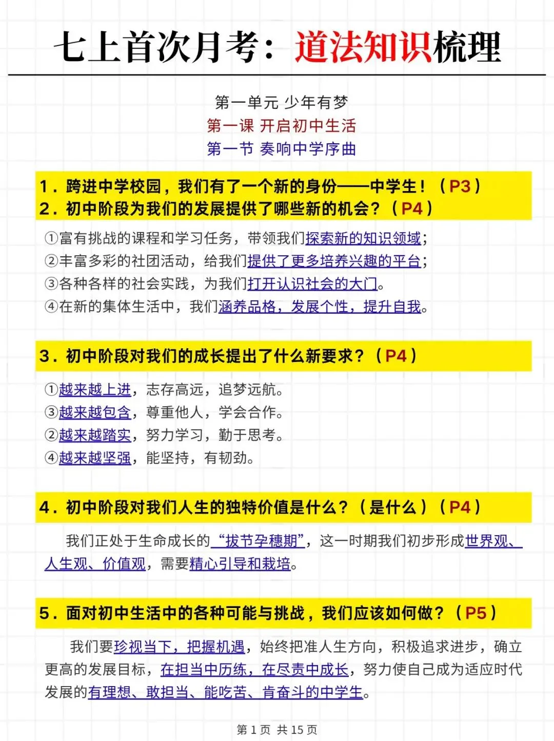 初一新版 2026 七上全科中秋节后必背复习知识点归纳总结,可打印版!-第13张图片-四季读书网 初一新版 2026 七上全科中秋节后必背复习知识点归纳总结,可打印版!-第13张图片-四季读书网