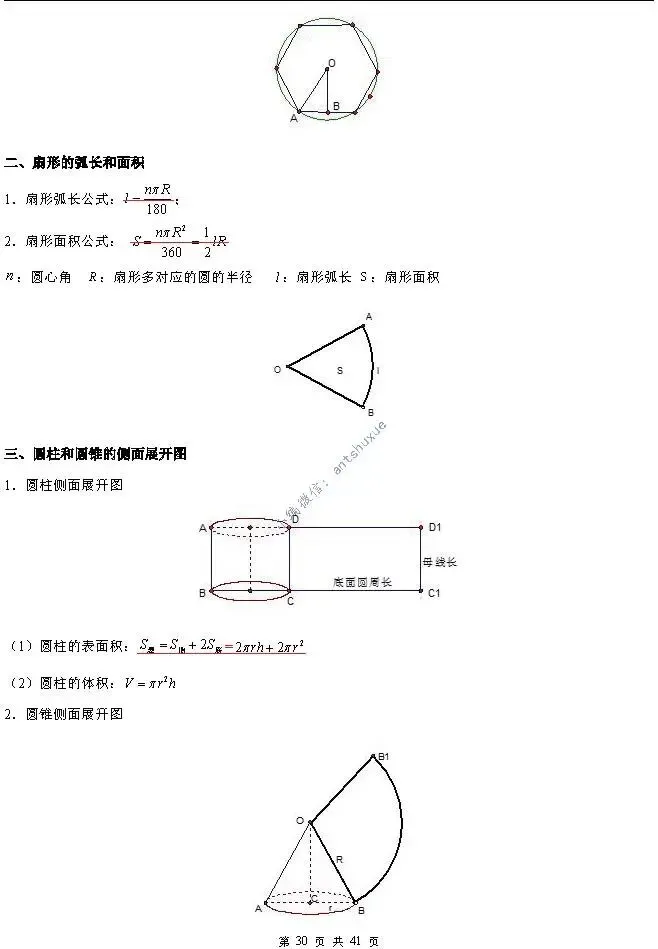 中考数学必背核心知识(涵盖26个专题,84个考点)含word-第30张图片-四季读书网