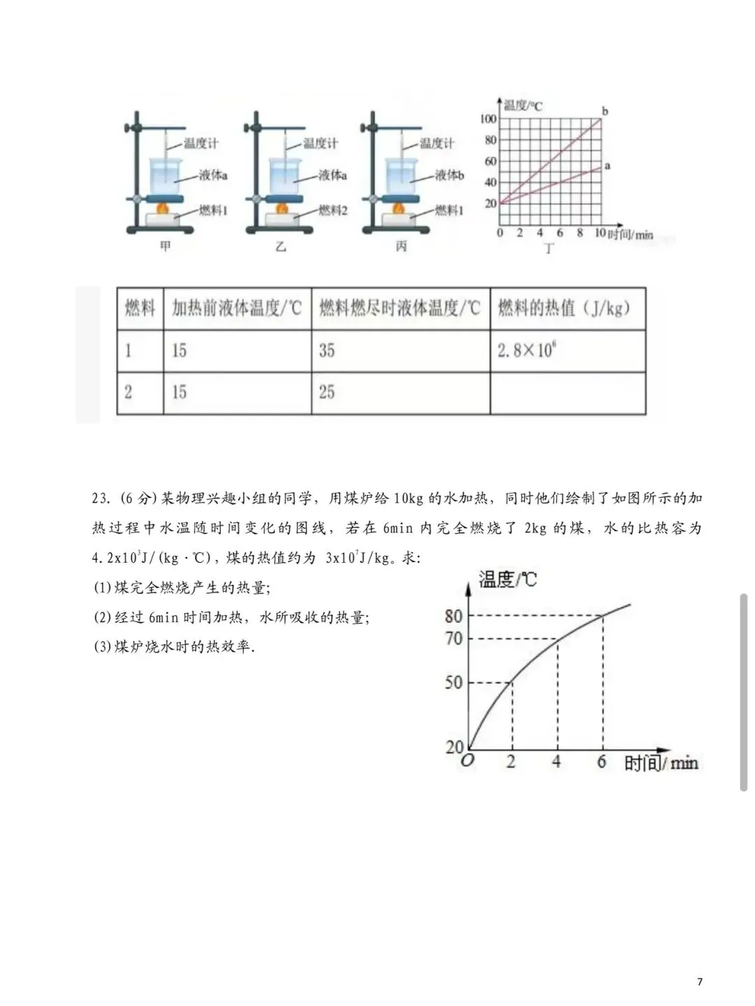 武清雍阳第一次月考试卷九年级物理-第7张图片-四季读书网