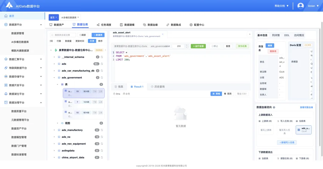 客户真题讲解|趁手好用,AllData搭建数据洞察平台,集成开源项目Chat2DB/DB-GPT/Gonavi,建设数据源平台/AI多模态数据库/模数共建数据源-第20张图片-四季读书网 客户真题讲解|趁手好用,AllData搭建数据洞察平台,集成开源项目Chat2DB/DB-GPT/Gonavi,建设数据源平台/AI多模态数据库/模数共建数据源-第20张图片-四季读书网