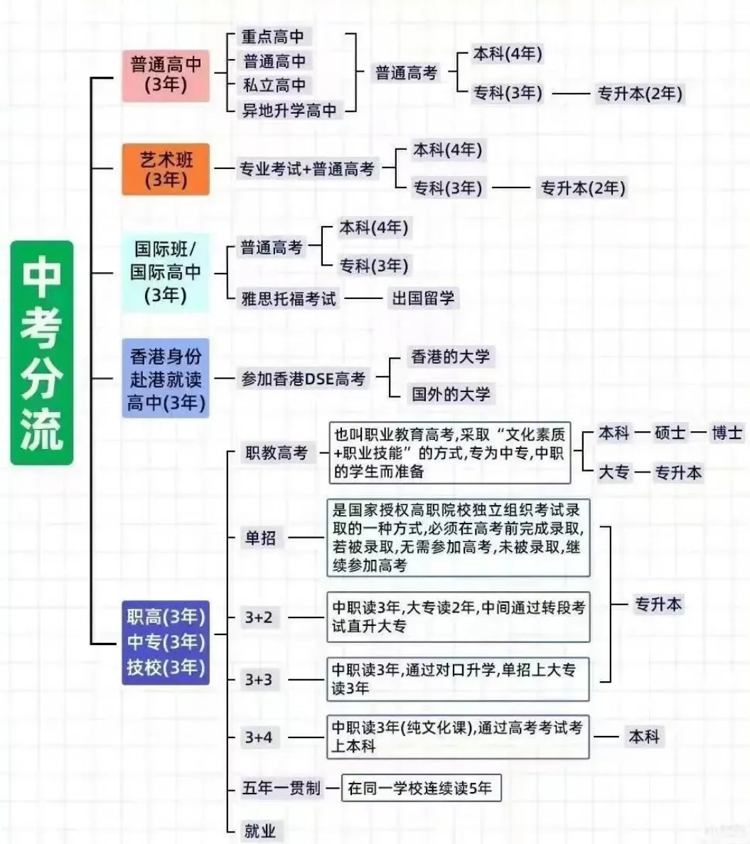 中考后不止一条路:给初三家庭的升学路线图-第1张图片-四季读书网 中考后不止一条路:给初三家庭的升学路线图-第1张图片-四季读书网