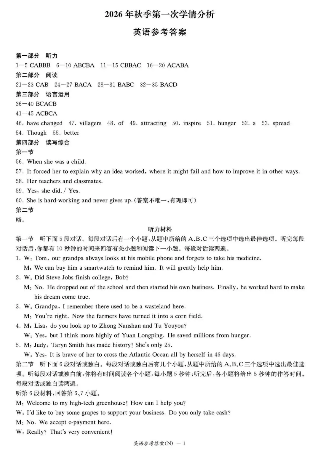 英语篇|长郡集团初三第一次月考逐题知识点分析以及备考建议!(含听力、试卷和答案)-第25张图片-四季读书网 英语篇|长郡集团初三第一次月考逐题知识点分析以及备考建议!(含听力、试卷和答案)-第25张图片-四季读书网