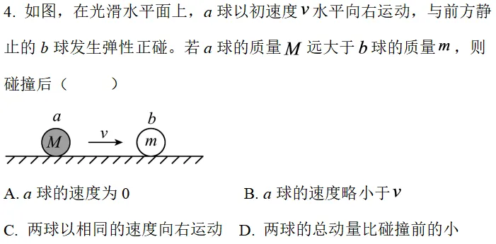 高考物理试题可视化求解 | 两球碰撞(一)海南卷第4题-第1张图片-四季读书网