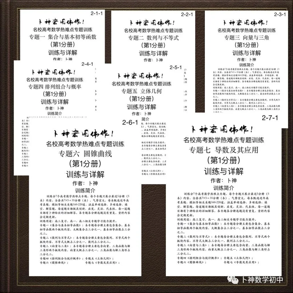 更新第6分册共35本《名校高考数学热难点专题训练》函数导数数列不等式三角立体几何圆锥曲线排列组合概率-第37张图片-四季读书网