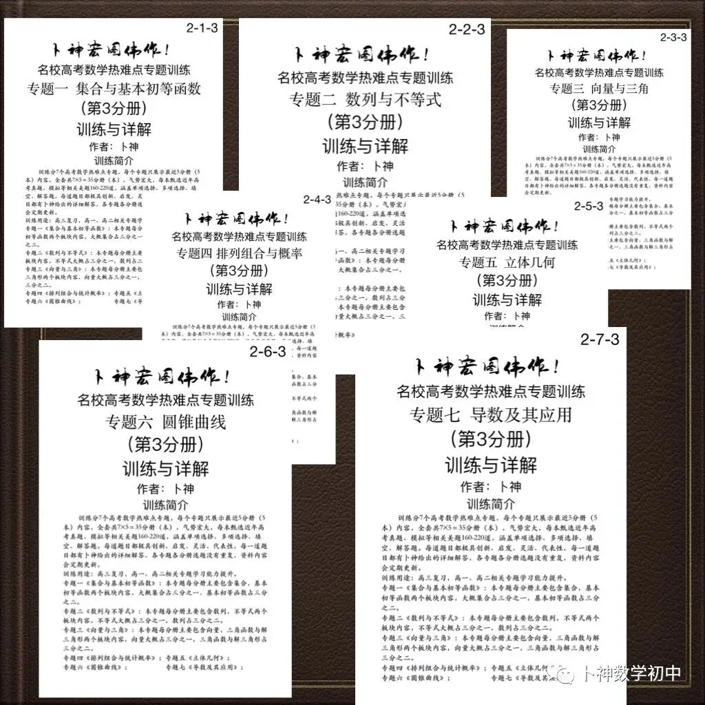 更新第6分册共35本《名校高考数学热难点专题训练》函数导数数列不等式三角立体几何圆锥曲线排列组合概率-第39张图片-四季读书网