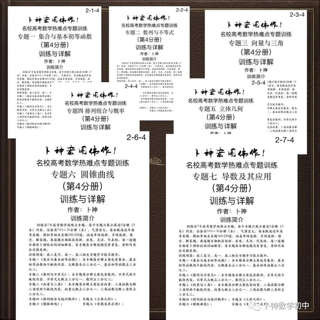 更新第6分册共35本《名校高考数学热难点专题训练》函数导数数列不等式三角立体几何圆锥曲线排列组合概率-第40张图片-四季读书网