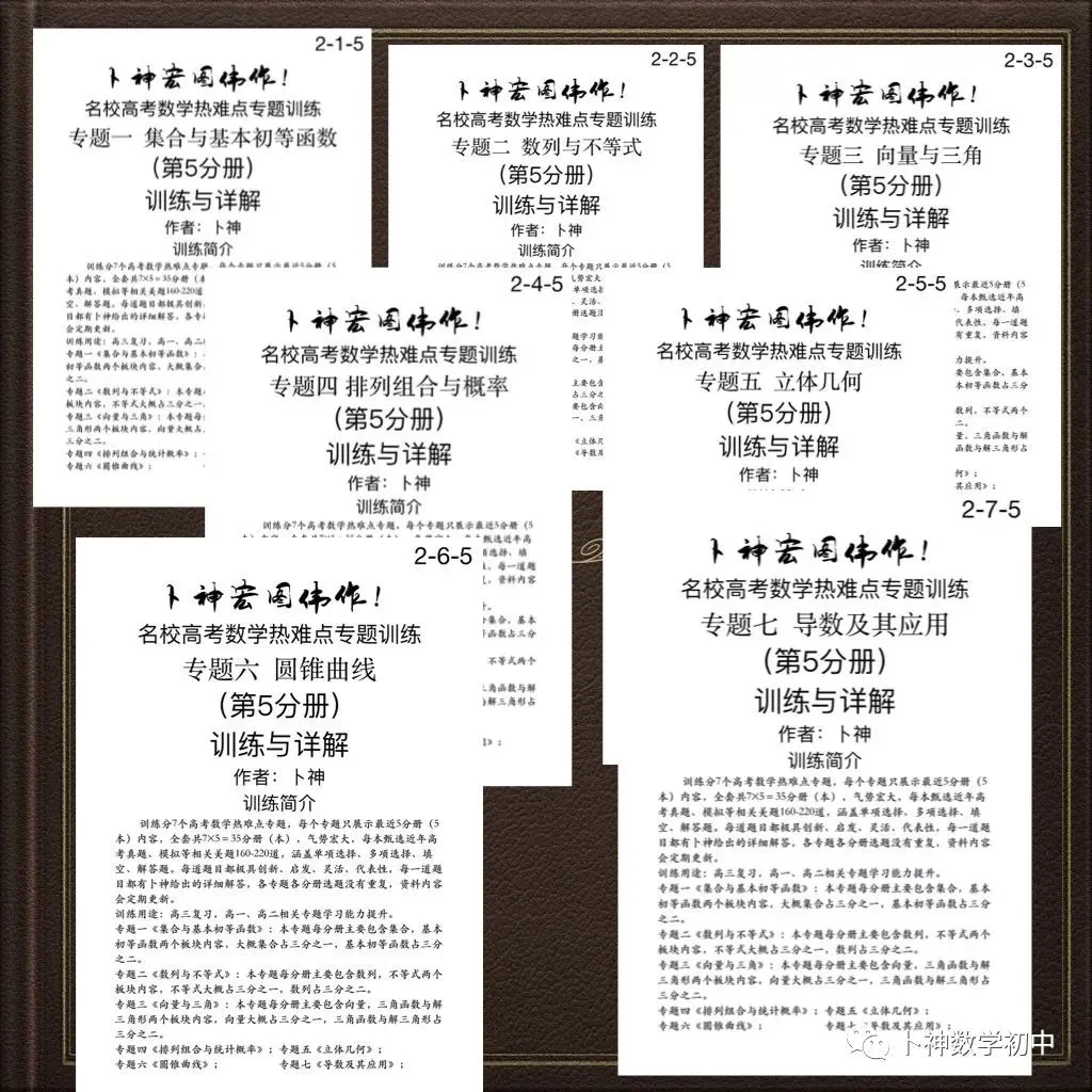更新第6分册共35本《名校高考数学热难点专题训练》函数导数数列不等式三角立体几何圆锥曲线排列组合概率-第41张图片-四季读书网