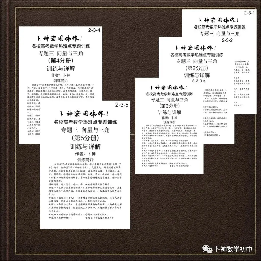 更新第6分册共35本《名校高考数学热难点专题训练》函数导数数列不等式三角立体几何圆锥曲线排列组合概率-第44张图片-四季读书网