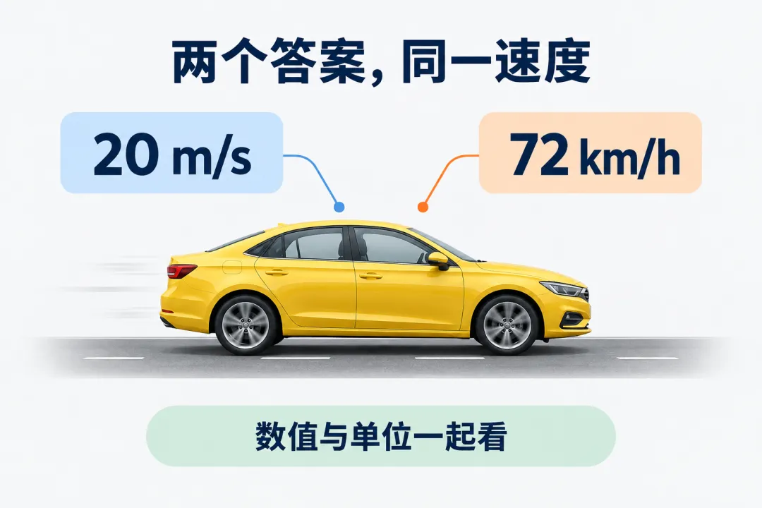 初二物理|一道速度题算出两个答案,差别就在单位-第1张图片-四季读书网 初二物理|一道速度题算出两个答案,差别就在单位-第1张图片-四季读书网