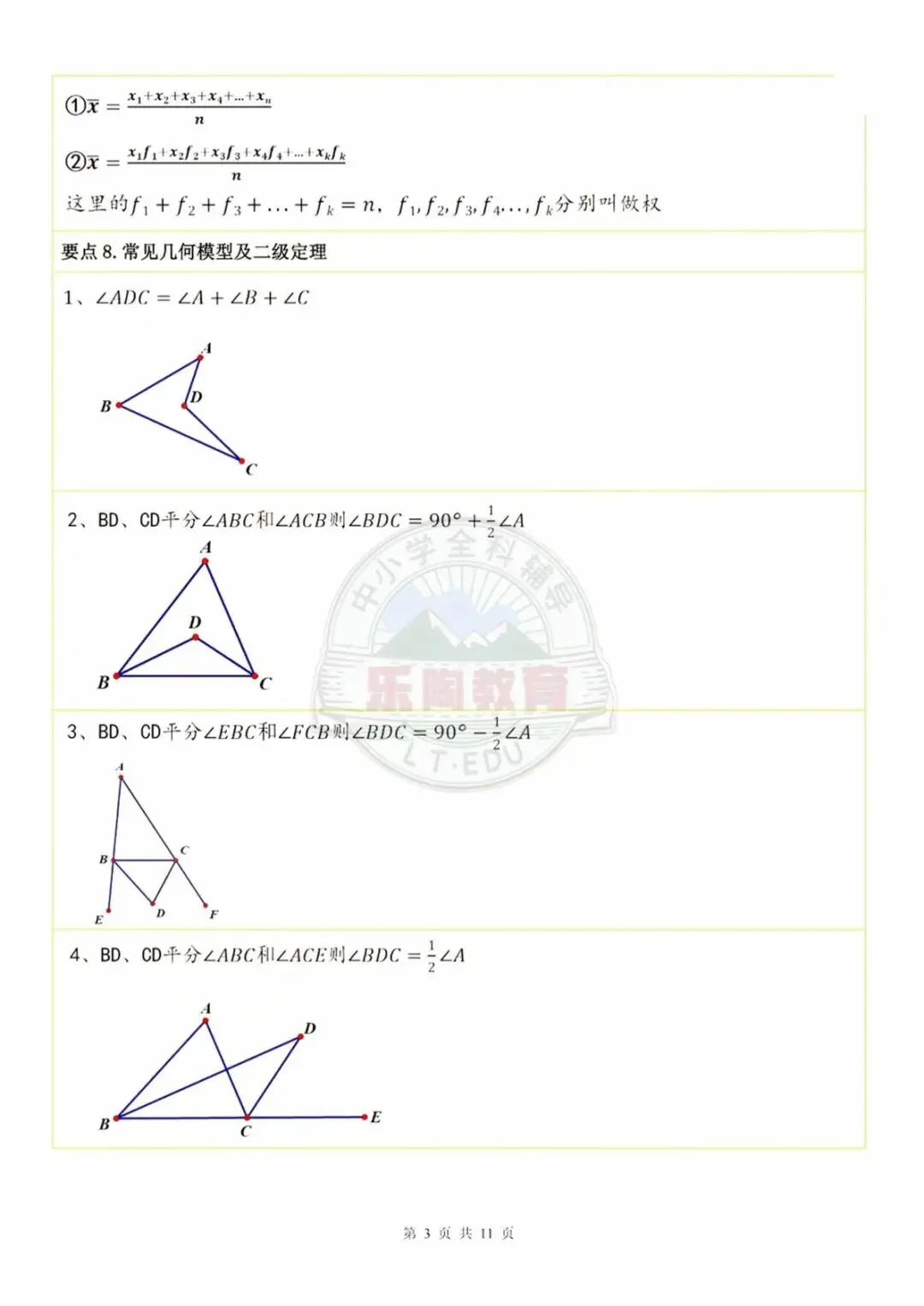 上海中考数学140+必备!70个常用二级结论合集-第11张图片-四季读书网 上海中考数学140+必备!70个常用二级结论合集-第11张图片-四季读书网