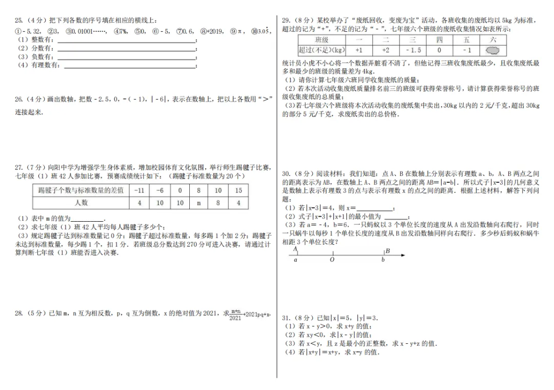 初一第三周数学限时训练讲解-第2张图片-四季读书网 初一第三周数学限时训练讲解-第2张图片-四季读书网