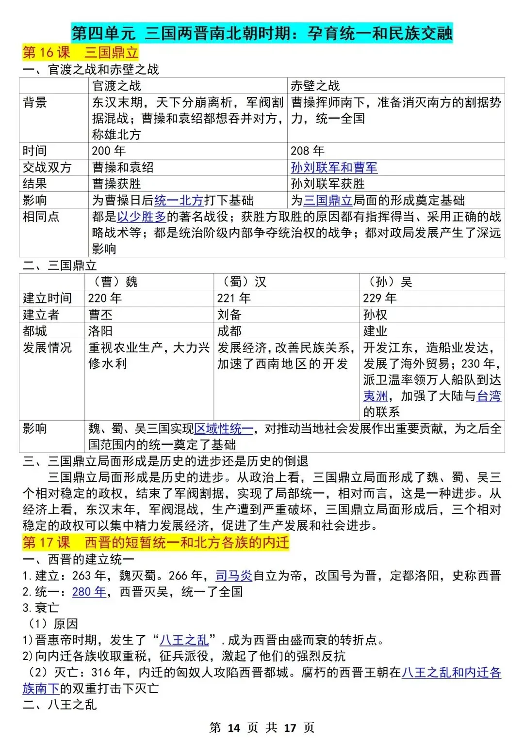 【新初一】最新教材 2026 届七上历史知识点提纲背记总结 | 可打印!-第9张图片-四季读书网