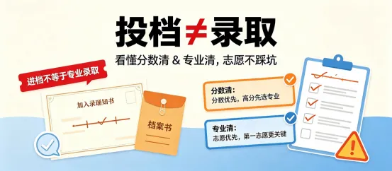 高考志愿填报【6】投档≠录取「专业分配」核心原则-第1张图片-四季读书网 高考志愿填报【6】投档≠录取「专业分配」核心原则-第1张图片-四季读书网