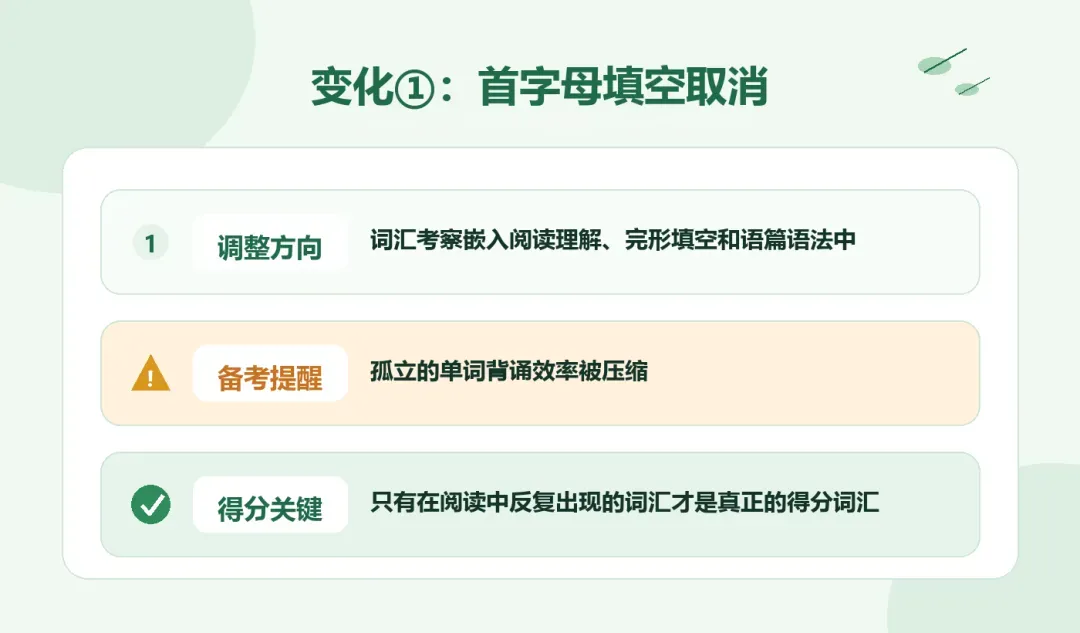 2027中考英语巨变!6-8年级家长必看:首字母填空取消,阅读涨到60分-第3张图片-四季读书网