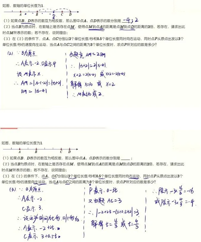 初一秋4.数轴动点巩固加油站-第2张图片-四季读书网