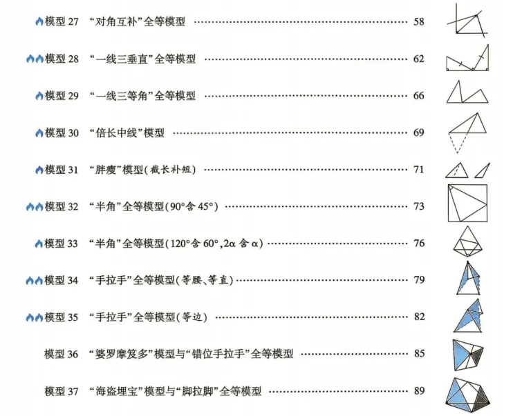 中考几何辅助线—全等三角形辅助线 14 个 专题-第2张图片-四季读书网