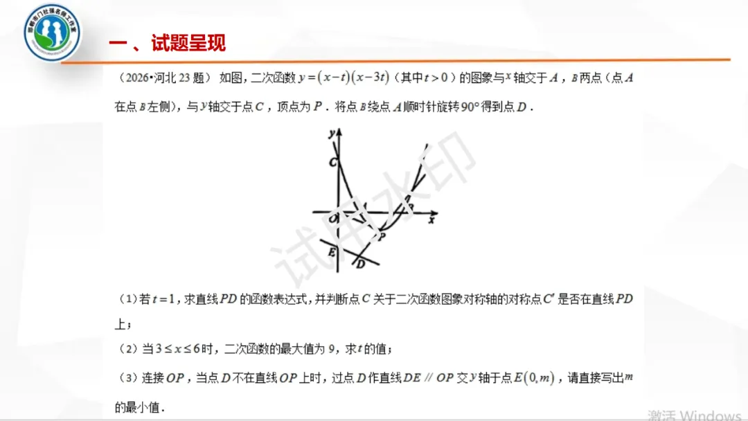 【第539期】每周一讲90:中考试题解题研究(2026年河北中考数学第23题试题解析)-第6张图片-四季读书网