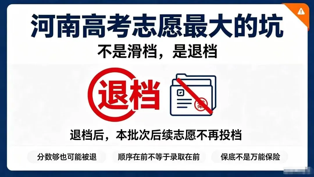 河南高考志愿最大的坑:不是滑档,是退档!90% 家长都搞混了-第3张图片-四季读书网