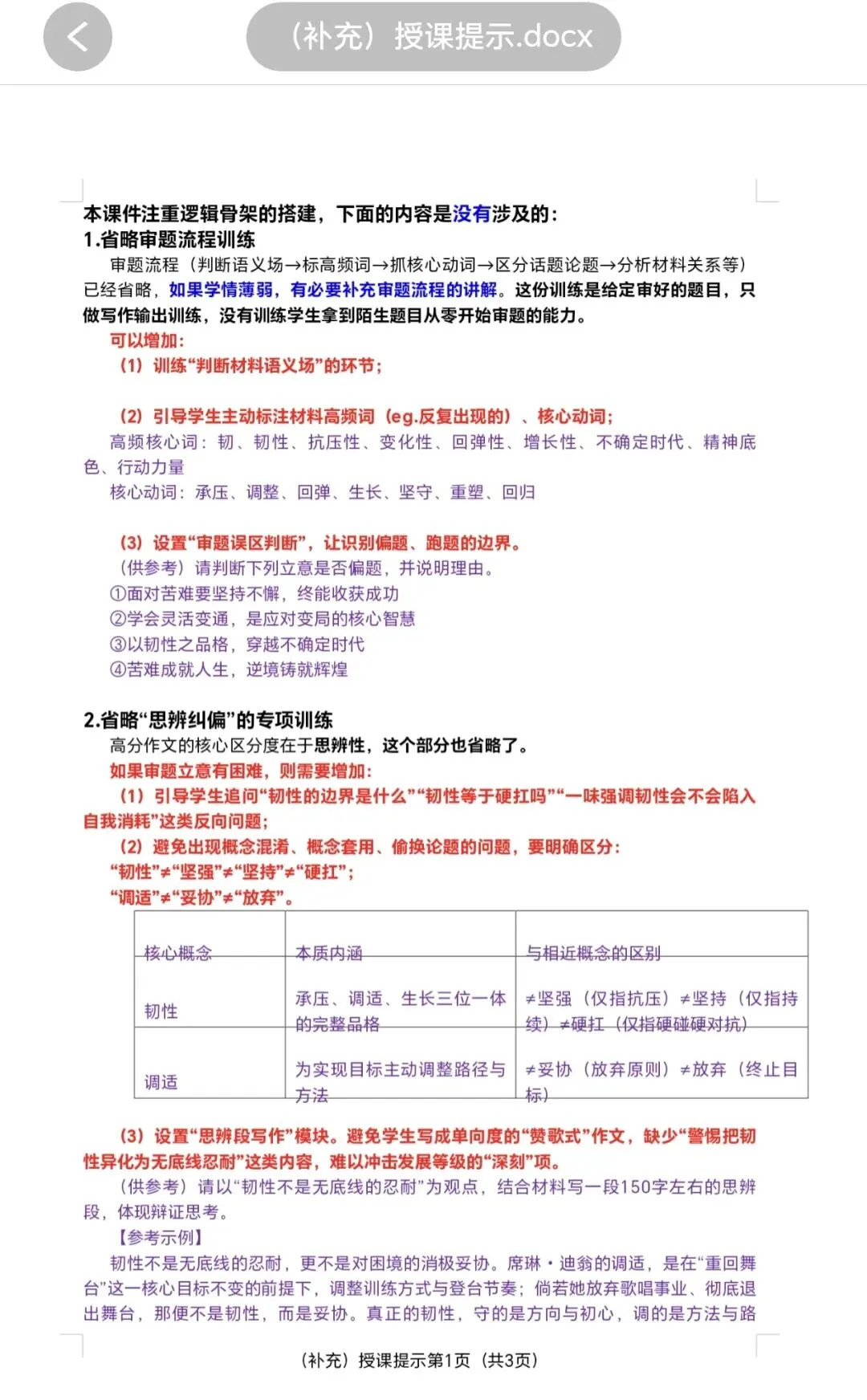 (0926苏派语文)高考作文写作全流程训练——席琳·迪翁,她做到了!(学生版+教师版+课件版+补充资料)-第38张图片-四季读书网