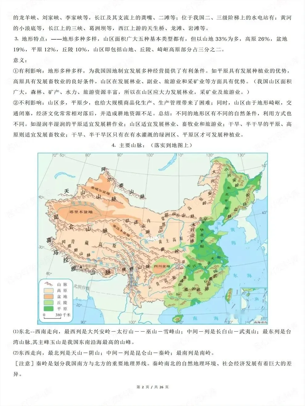 高中地理-高考中国地理考前知识清单考点总结-第3张图片-四季读书网 高中地理-高考中国地理考前知识清单考点总结-第3张图片-四季读书网
