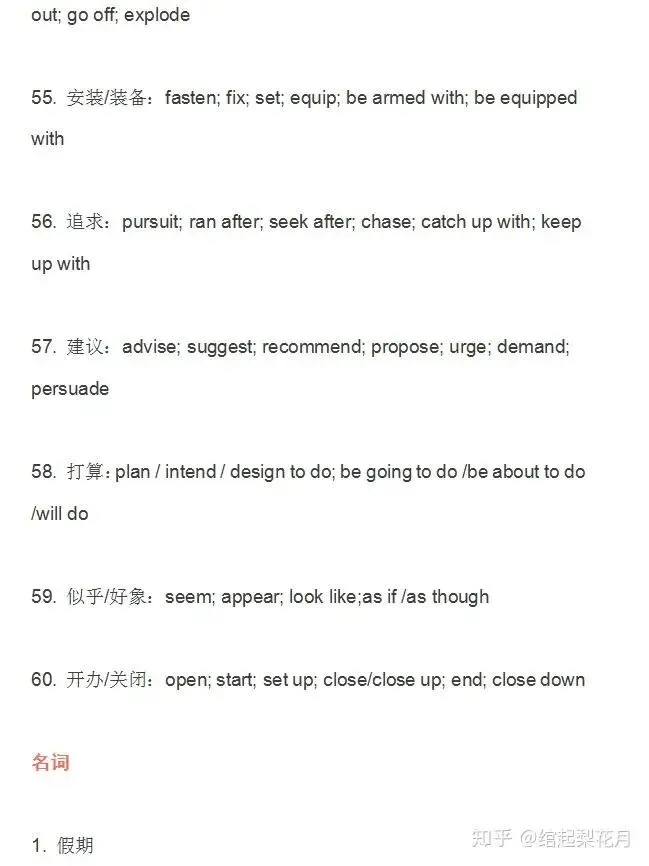 高考英语,完形填空四大类高频词汇总及450个高频词组,你都会么,在青岛找英语家教-第8张图片-四季读书网