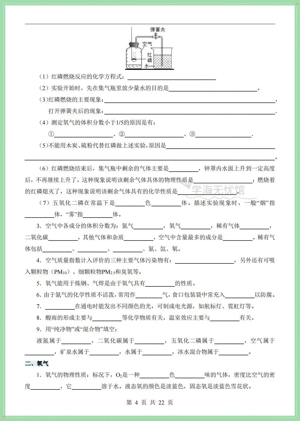 初三化学|2026年九上化学重难知识点背诵+默写清单!-第13张图片-四季读书网 初三化学|2026年九上化学重难知识点背诵+默写清单!-第13张图片-四季读书网