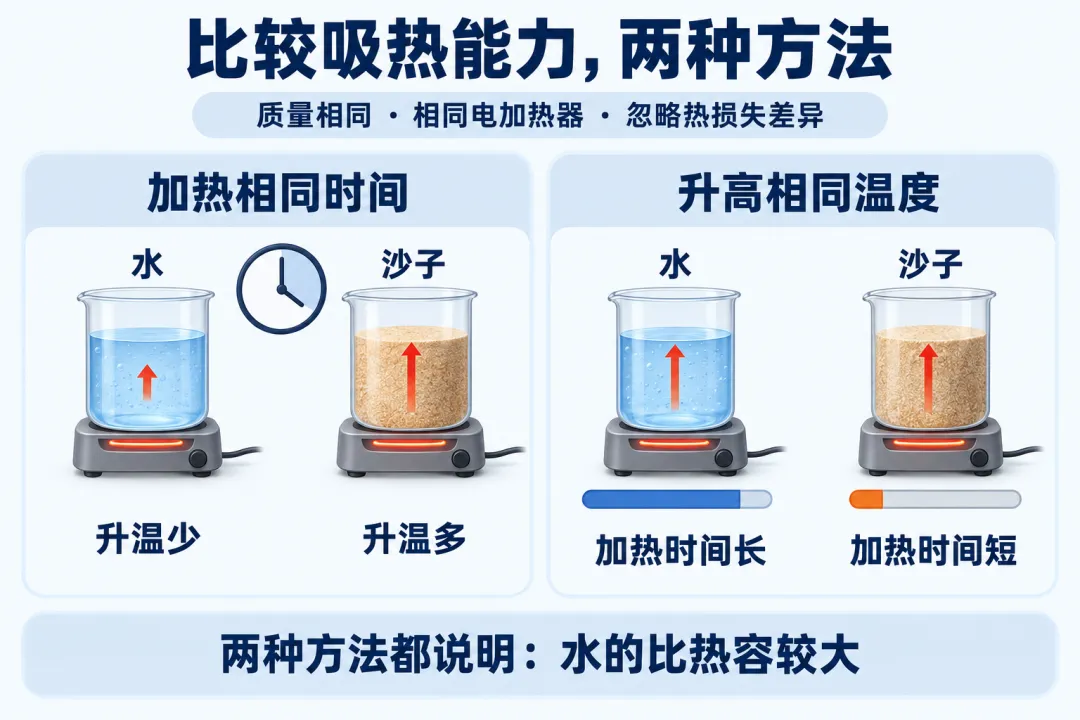 初三物理|沙子和水一起晒,为什么沙子先烫手-第4张图片-四季读书网 初三物理|沙子和水一起晒,为什么沙子先烫手-第4张图片-四季读书网