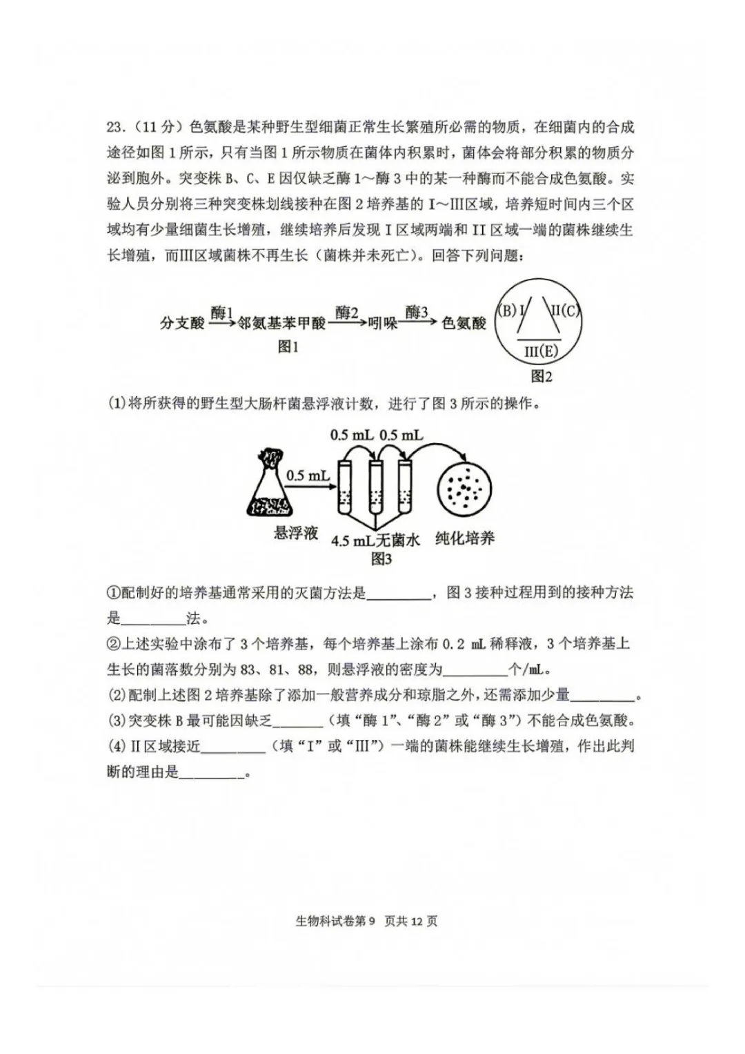东北育才高中高三上第一次模拟考试卷+答案【2026-2027】【生物】【高清电子版】-第10张图片-四季读书网