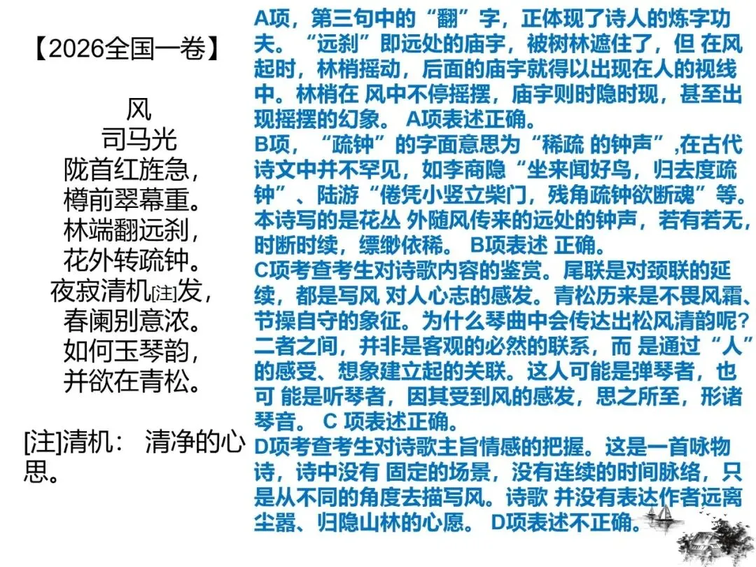 2027版古代诗歌鉴赏十二年真题(官答+解析+译注,360张灯片)-第4张图片-四季读书网 2027版古代诗歌鉴赏十二年真题(官答+解析+译注,360张灯片)-第4张图片-四季读书网
